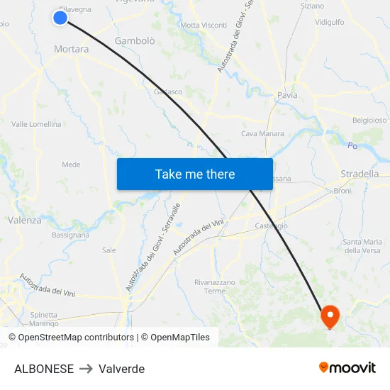ALBONESE to Valverde map