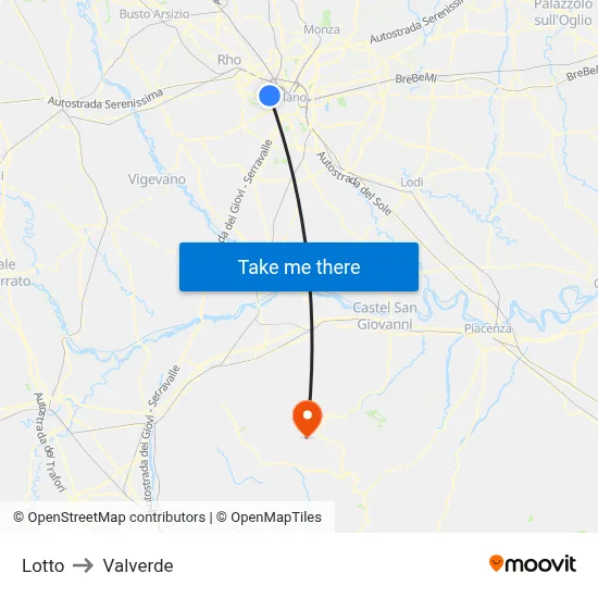 Lot to Valverde map