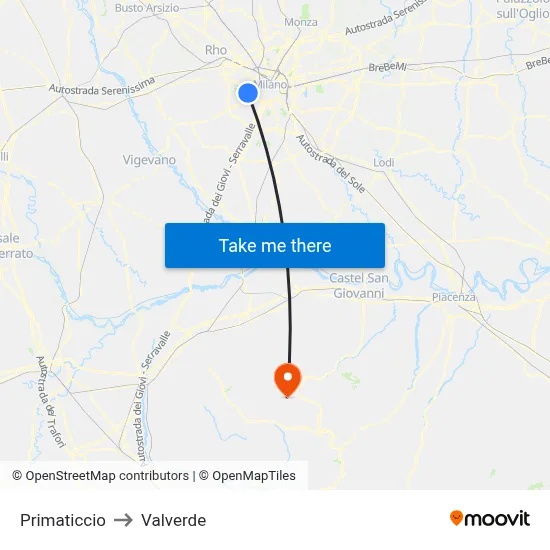Primaticcio to Valverde map