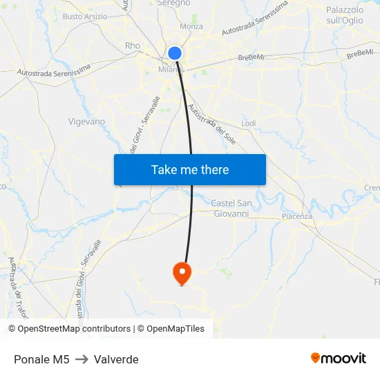 Ponale M5 to Valverde map