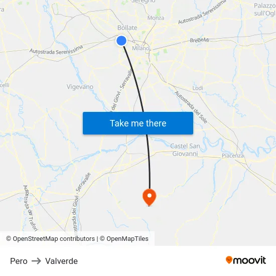 Pero to Valverde map