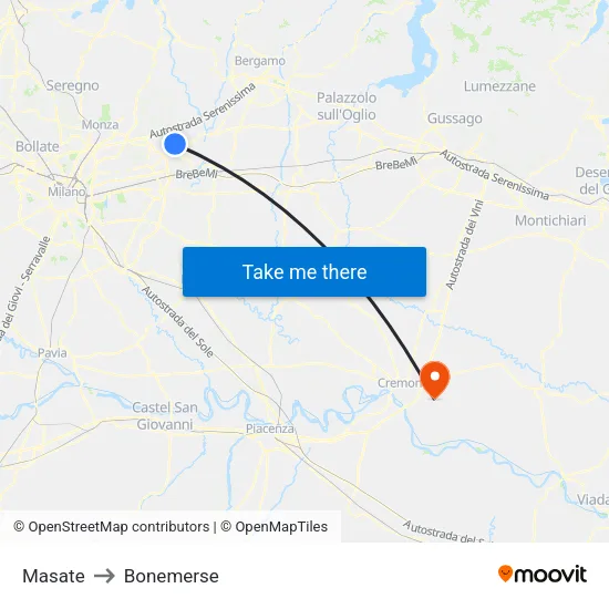 Masate to Bonemerse map