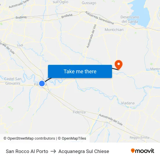 San Rocco Al Porto to Acquanegra sul Chiese map
