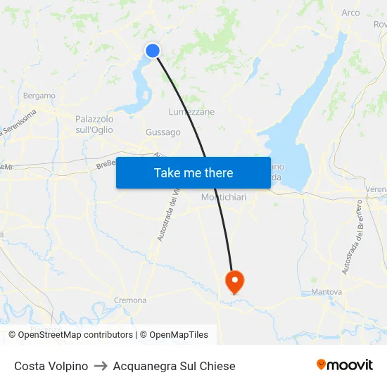Costa Volpino to Acquanegra sul Chiese map
