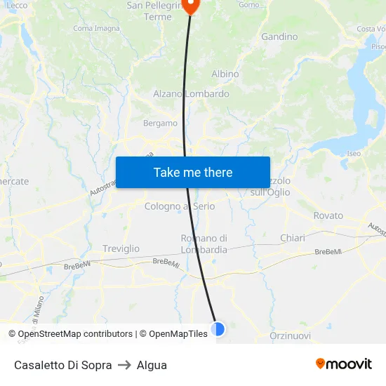 Casaletto di Sopra to Algua map