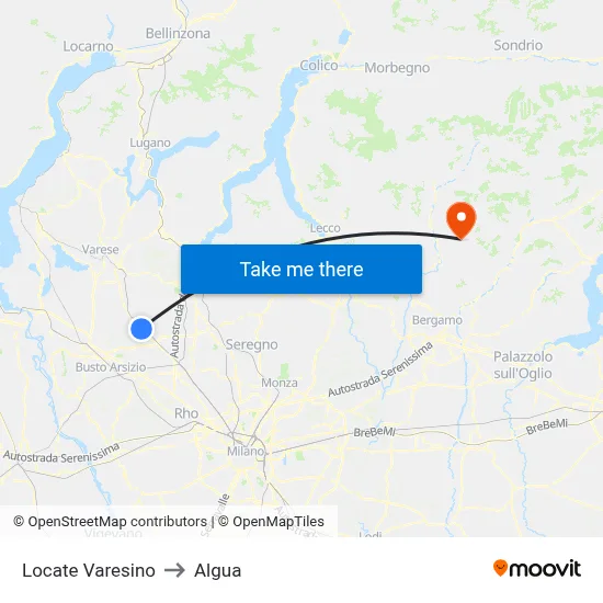 Locate Varesino to Algua map