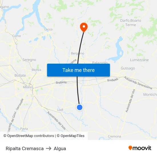 Ripalta Cremasca to Algua map