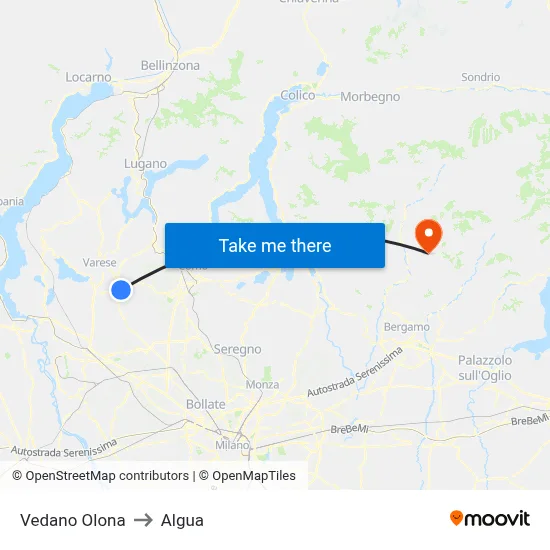 Vedano Olona to Algua map