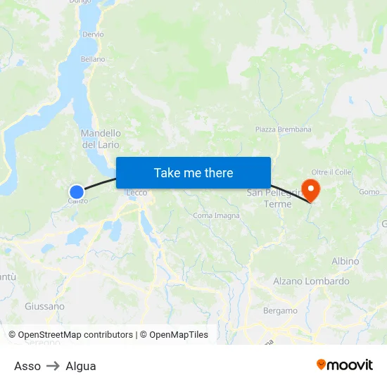 Asso to Algua map