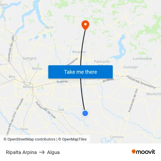 Ripalta Arpina to Algua map