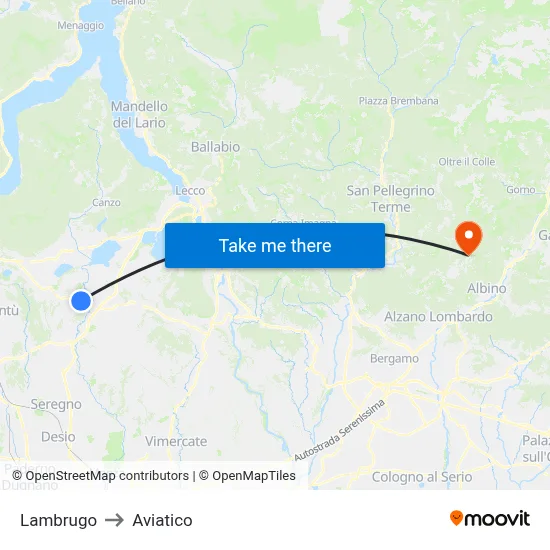 Lambrugo to Aviatico map