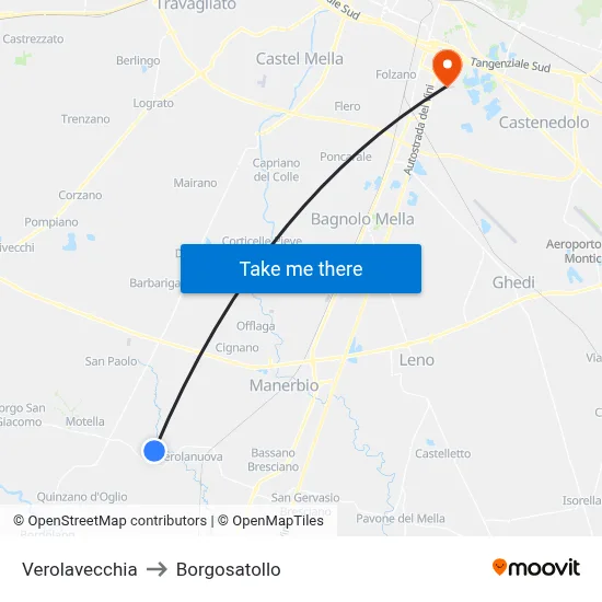 Verolavecchia to Borgosatollo map