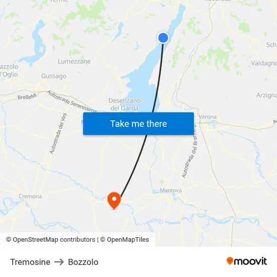 Tremosine to Bozzolo map