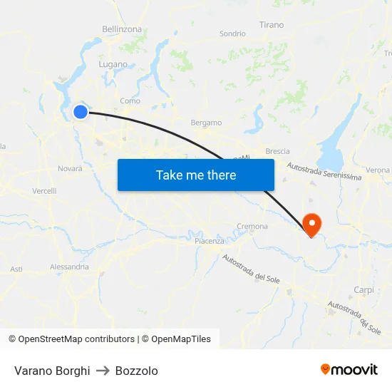 Varano Borghi to Bozzolo map