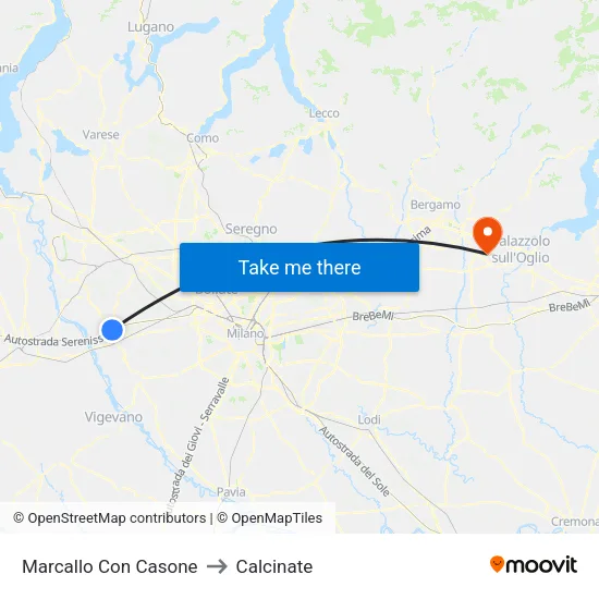 Marcallo con Casone to Calcinate map