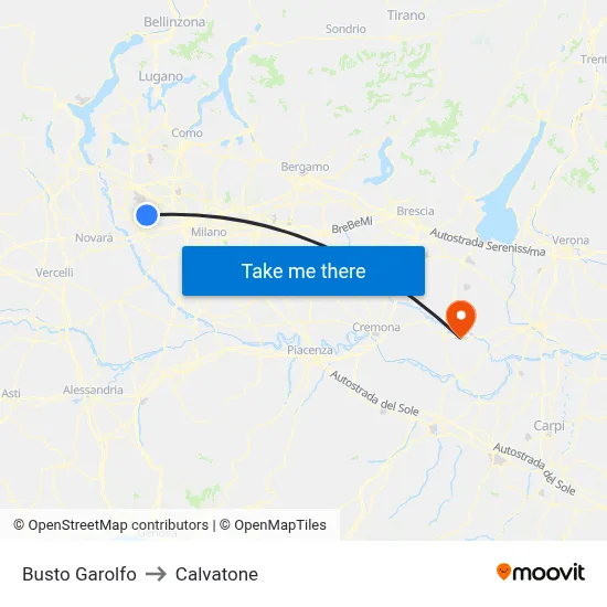 Busto Garolfo to Calvatone map