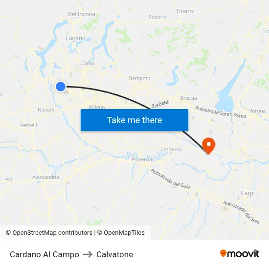 Cardano Al Campo to Calvatone map