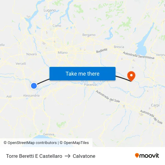 Torre Beretti e Castellaro to Calvatone map
