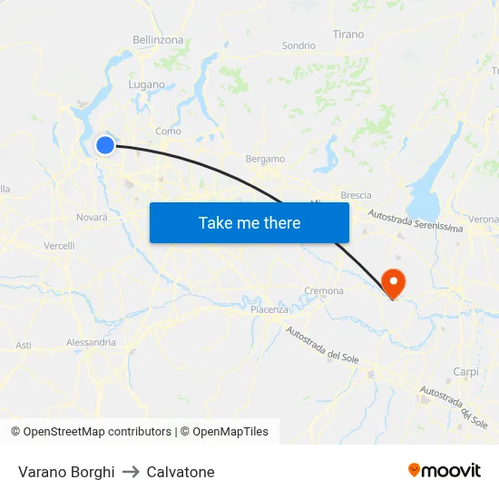 Varano Borghi to Calvatone map