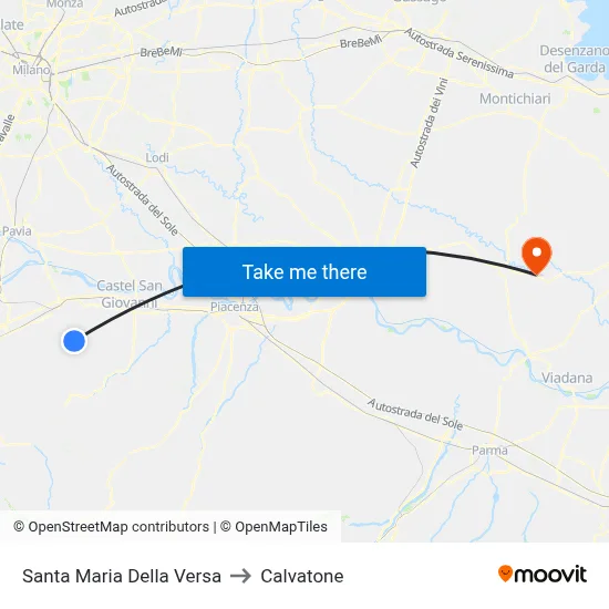 Santa Maria Della Versa to Calvatone map