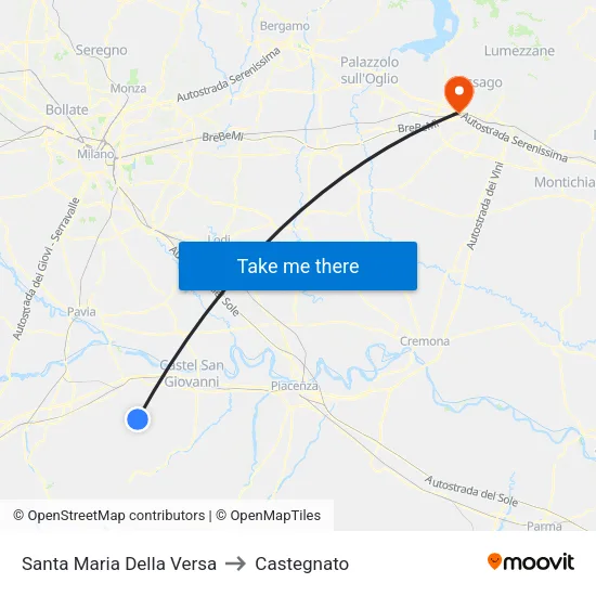 Santa Maria Della Versa to Castegnato map