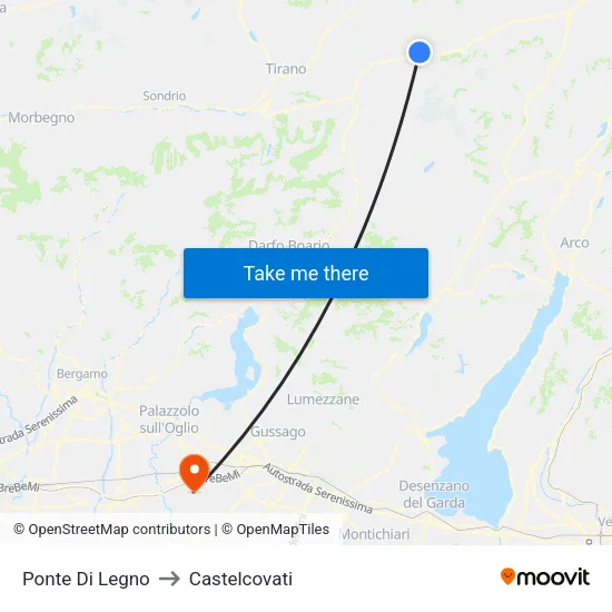 Wooden Bridge to Castelcovati map