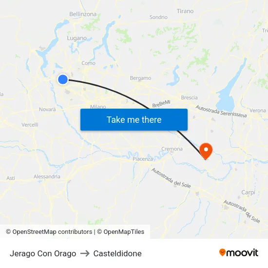 Jerago con Orago to Casteldidone map