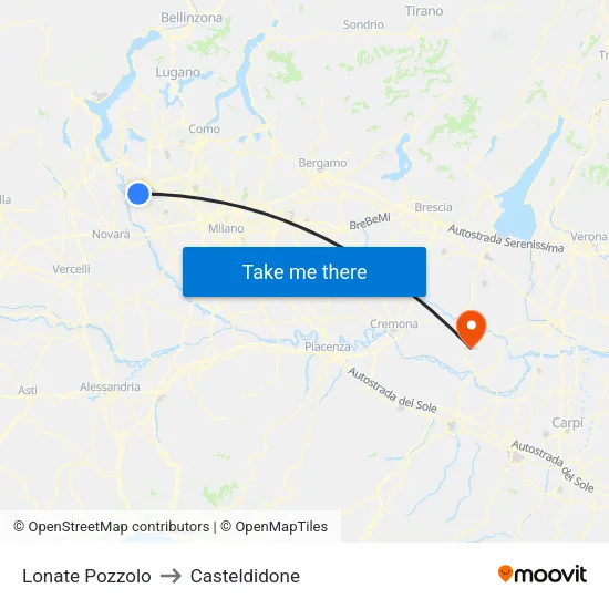Lonate Pozzolo to Casteldidone map