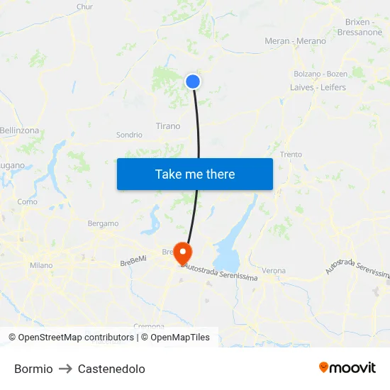 Bormio to Castenedolo map