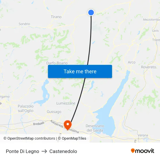 Wooden Bridge to Castenedolo map