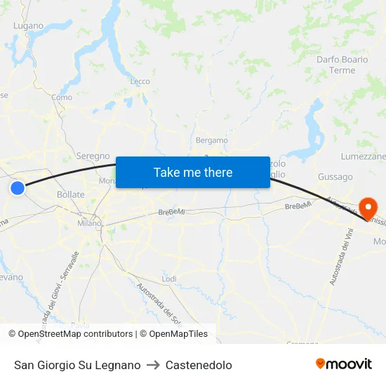 San Giorgio Su Legnano to Castenedolo map