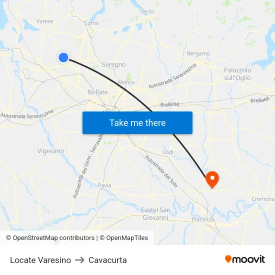 Locate Varesino to Cavacurta map