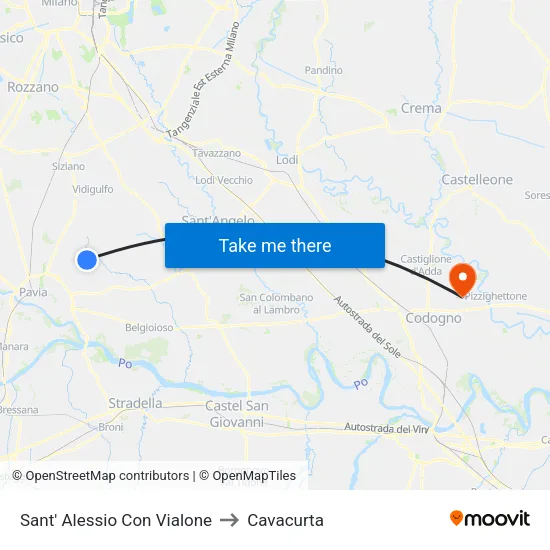 Sant'Alessio con Vialone to Cavacurta map
