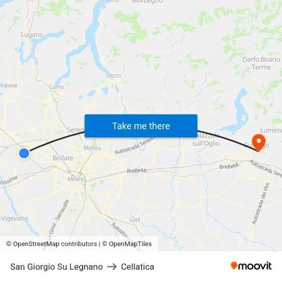 San Giorgio Su Legnano to Cellatica map