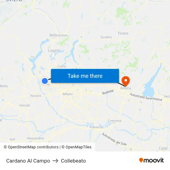 Cardano Al Campo to Collebeato map