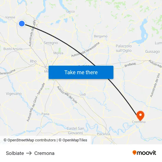Solbiate to Cremona map