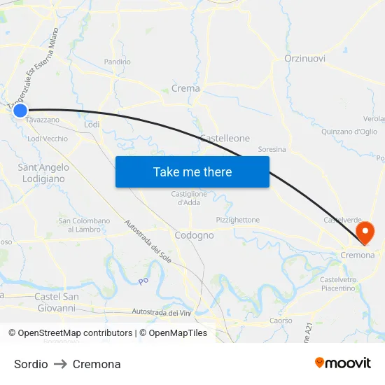 Sordio to Cremona map