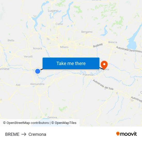 Breme to Cremona map