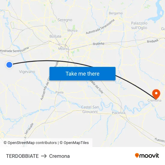 TERDOBBIATE to Cremona map