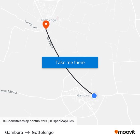Gambara to Gottolengo map