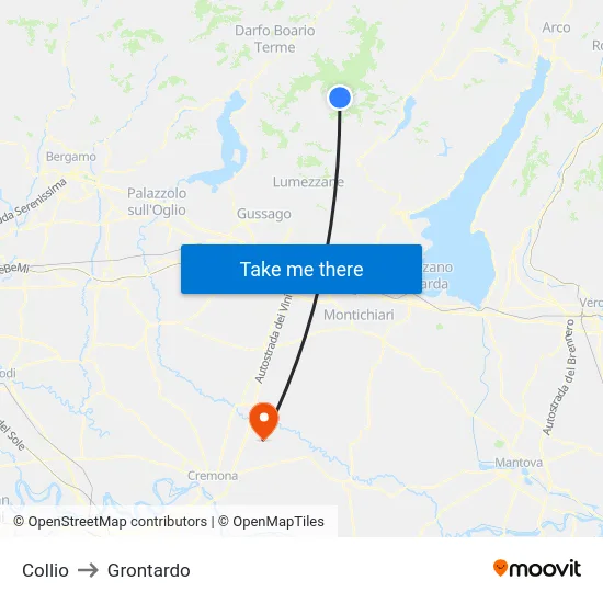 Collio to Grontardo map