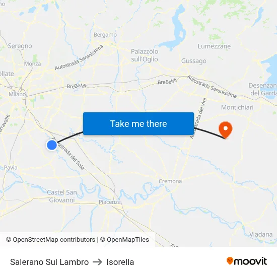 Salerano Sul Lambro to Isorella map