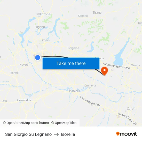 San Giorgio Su Legnano to Isorella map