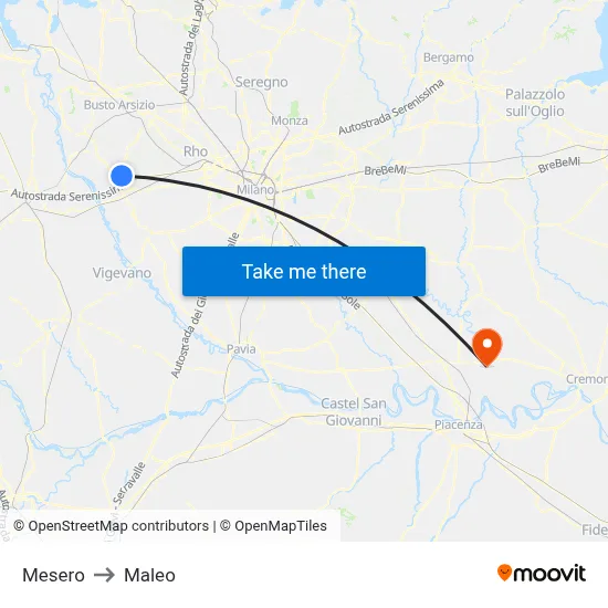 Mesero to Maleo map