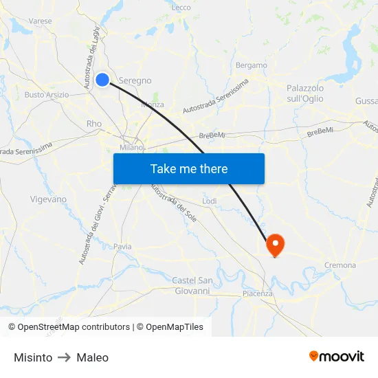 Misinto to Maleo map