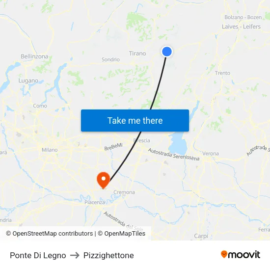 Wooden Bridge to Pizzighettone map