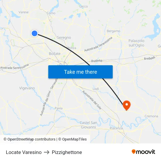 Locate Varesino to Pizzighettone map
