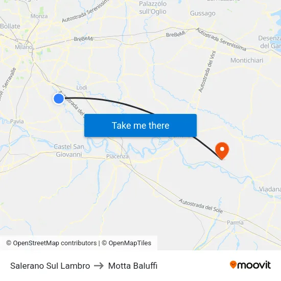 Salerano Sul Lambro to Motta Baluffi map