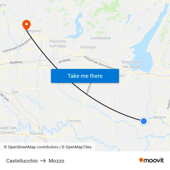 Castellucchio to Mozzo map