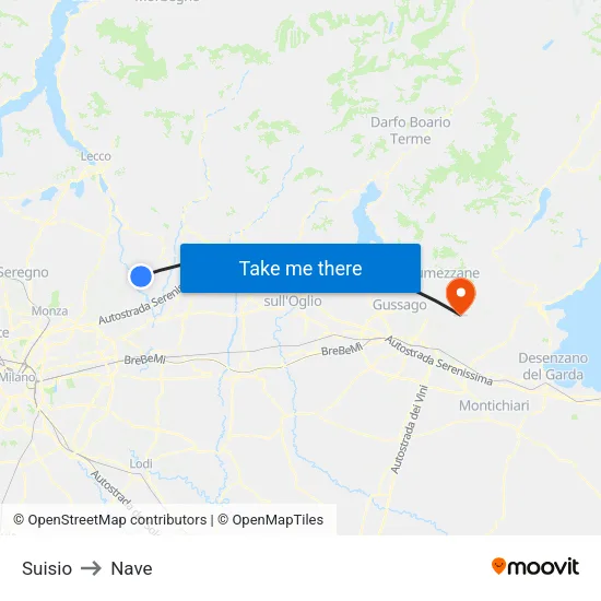 Suisio to Ship map